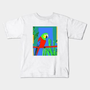 Abstract Colorful Parrot Kids T-Shirt